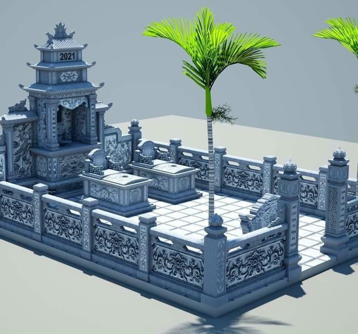 Lăng mộ đá gia tộc diện tích 4x6m