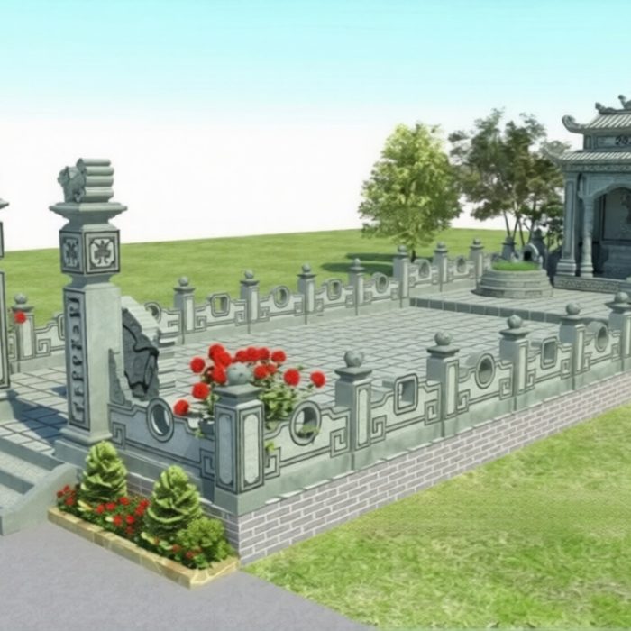 Khu lăng mộ đá kết hợp tiểu cảnh